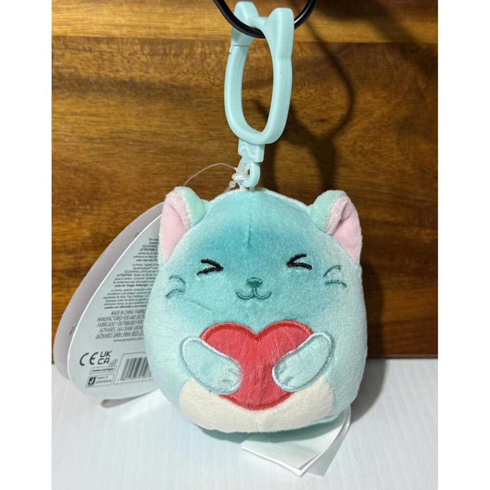 Squishmallow Sigrid The Cat‎ Clip-on Keychain, Plush For Backpacks, 3.5''